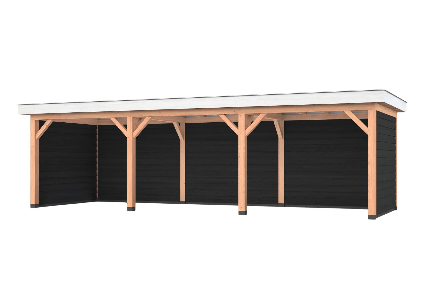 Douglas overkapping, 900 x 300, met achterwand en twee zijwanden, Westwood Holland - Afbeelding 2